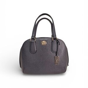 Coach Prince Street Mini Satchel Crossgrain Leather Blue